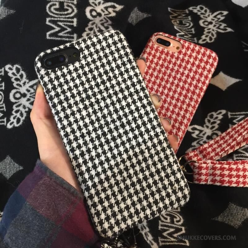 Etui iPhone 6/6s Blød Flannel Sort, Cover iPhone 6/6s Kreativ Fugl Fløjl