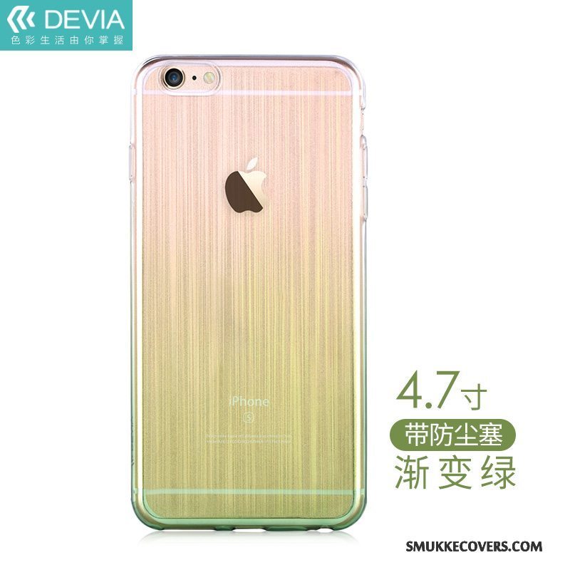 Etui iPhone 6/6s Blød Trend Grøn, Cover iPhone 6/6s Silikone Telefongennemsigtig
