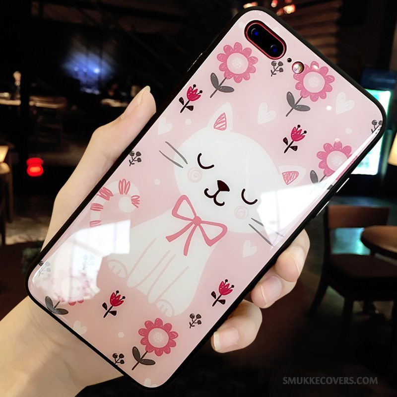 Etui iPhone 6/6s Cartoon Kat Hund, Cover iPhone 6/6s Beskyttelse Anti-fald Glas