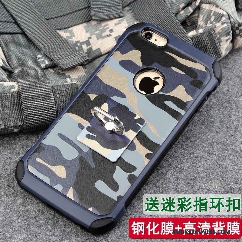 Etui iPhone 6/6s Plus Beskyttelse Blå Telefon, Cover iPhone 6/6s Plus Blød Camouflage Anti-fald