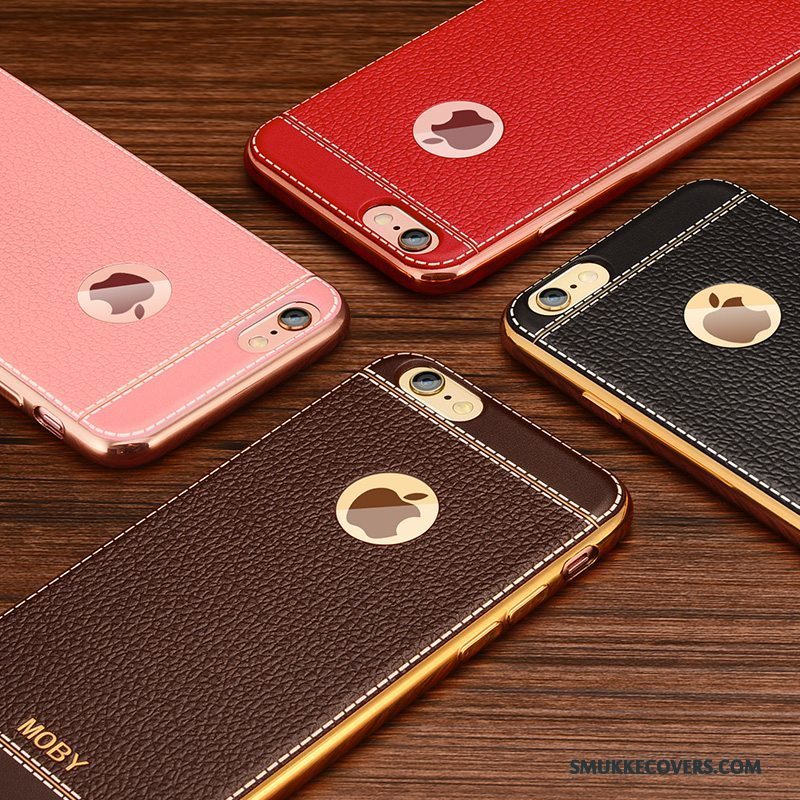 Etui iPhone 6/6s Plus Blød Guld Ramme, Cover iPhone 6/6s Plus Silikone Telefontynd
