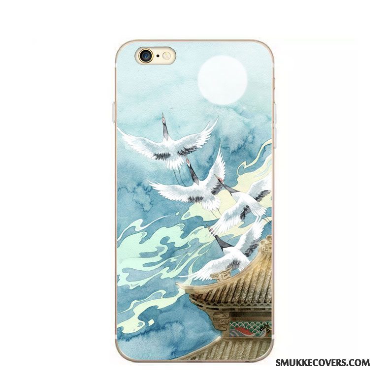 Etui iPhone 6/6s Plus Blød Lyseblå Elegante, Cover iPhone 6/6s Plus Vintage Vind Kunst