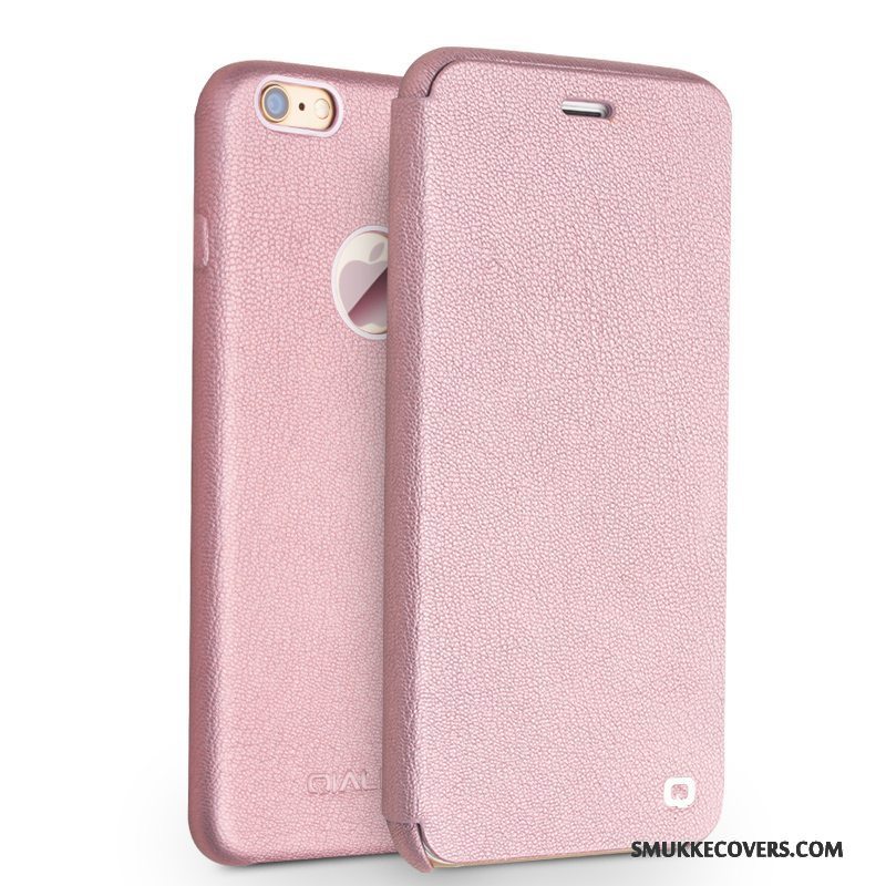 Etui iPhone 6/6s Plus Folio Lyserød Telefon, Cover iPhone 6/6s Plus Læder