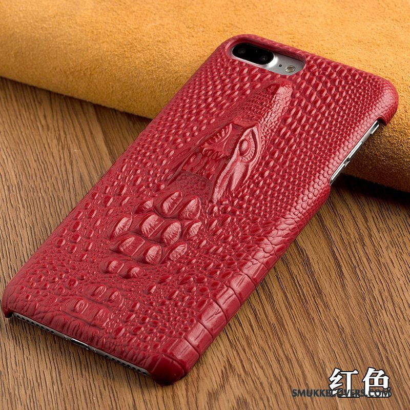 Etui iPhone 6/6s Plus Læder Rød Anti-fald, Cover iPhone 6/6s Plus Beskyttelse Bagdæksel Telefon