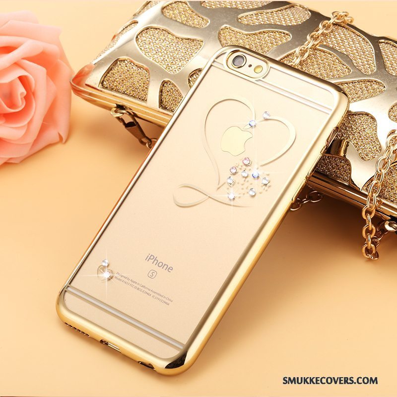 Etui iPhone 6/6s Plus Silikone Trendy Guld, Cover iPhone 6/6s Plus Beskyttelse Telefonanti-fald