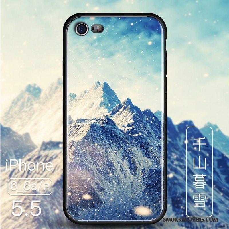 Etui iPhone 6/6s Plus Tasker Anti-fald Glas, Cover iPhone 6/6s Plus Beskyttelse Blå Telefon