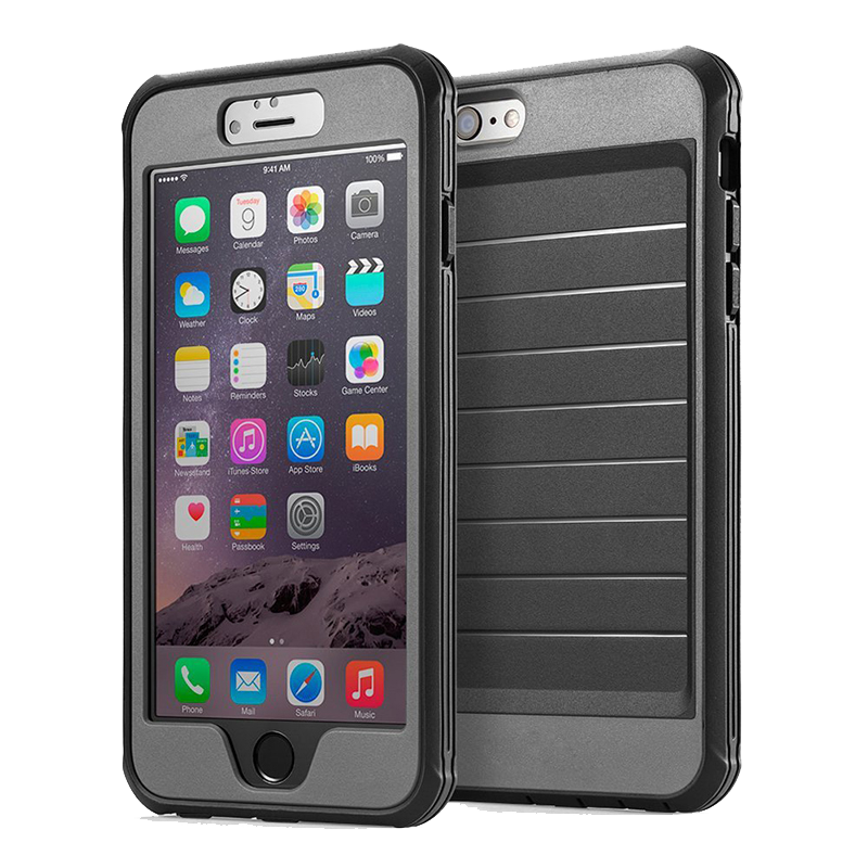 Etui iPhone 6/6s Plus Tasker Anti-fald Telefon, Cover iPhone 6/6s Plus Silikone Grå Dyb Farve