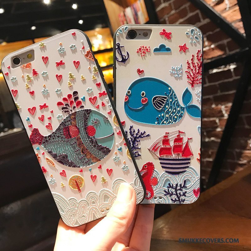 Etui iPhone 6/6s Plus Tasker Telefonanti-fald, Cover iPhone 6/6s Plus Cartoon Trend Elskeren