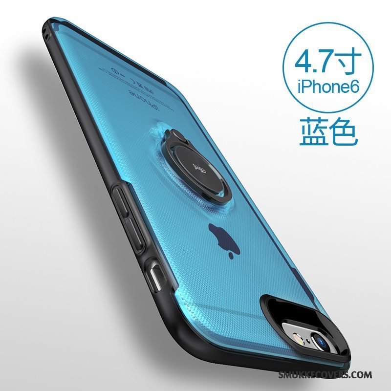 Etui iPhone 6/6s Silikone Ring Anti-fald, Cover iPhone 6/6s Blød Telefonblå