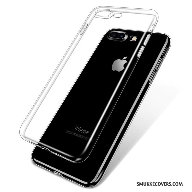 Etui iPhone 7 Beskyttelse Anti-fald Telefon, Cover iPhone 7 Blød Hvid Gennemsigtig