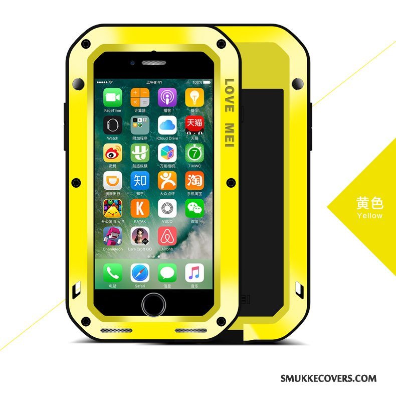 Etui iPhone 7 Beskyttelse Telefonudendørs, Cover iPhone 7 Metal Tre Forsvar Anti-fald