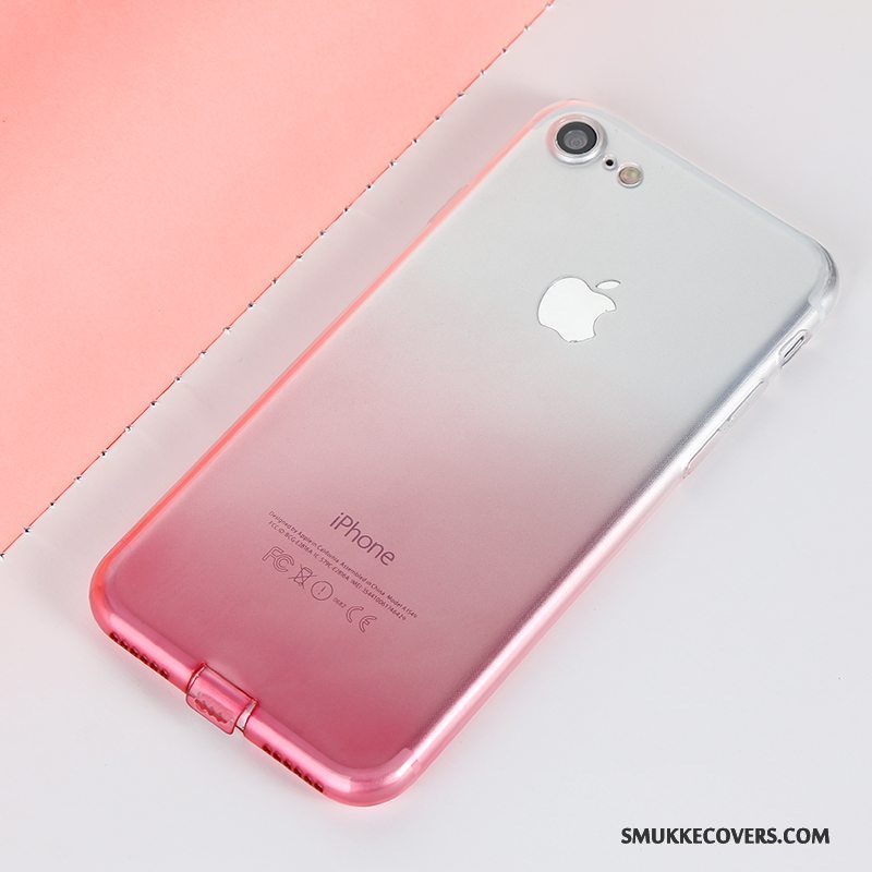 Etui iPhone 7 Plus Blød Rød Telefon, Cover iPhone 7 Plus Kreativ Gradient Farve Grøn