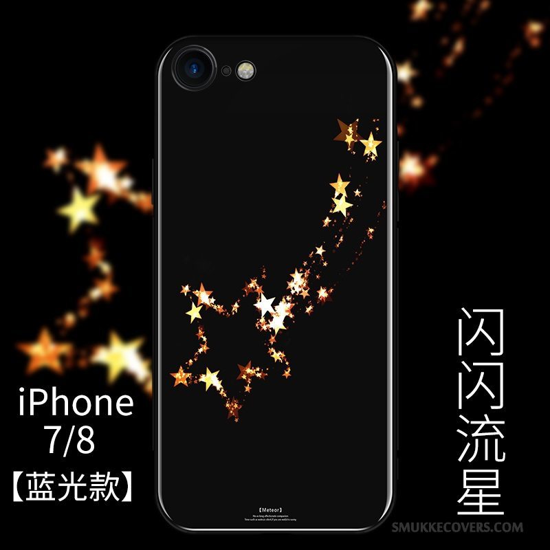 Etui iPhone 7 Silikone Ny Glas, Cover iPhone 7 Guld Anti-fald