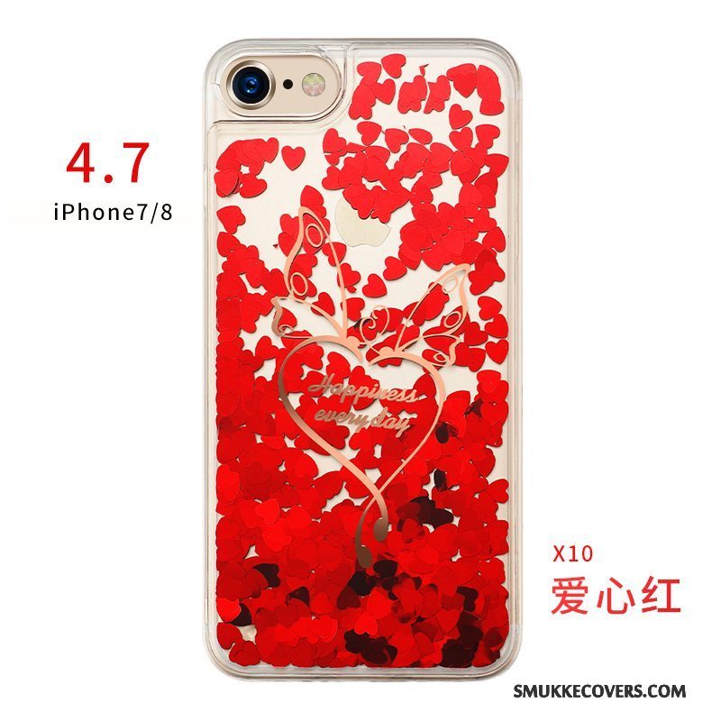 Etui iPhone 7 Silikone Ny Telefon, Cover iPhone 7 Beskyttelse Quicksand Rød