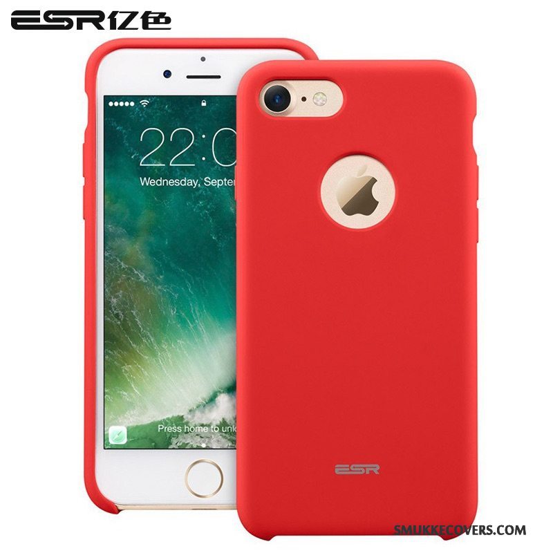 Etui iPhone 7 Silikone Rød Ny, Cover iPhone 7 Beskyttelse Telefonanti-fald