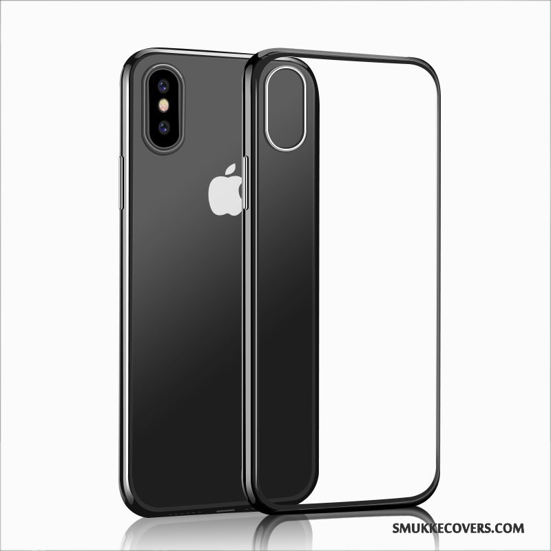 Etui iPhone 7 Silikone Telefonny, Cover iPhone 7 Gennemsigtig Sort