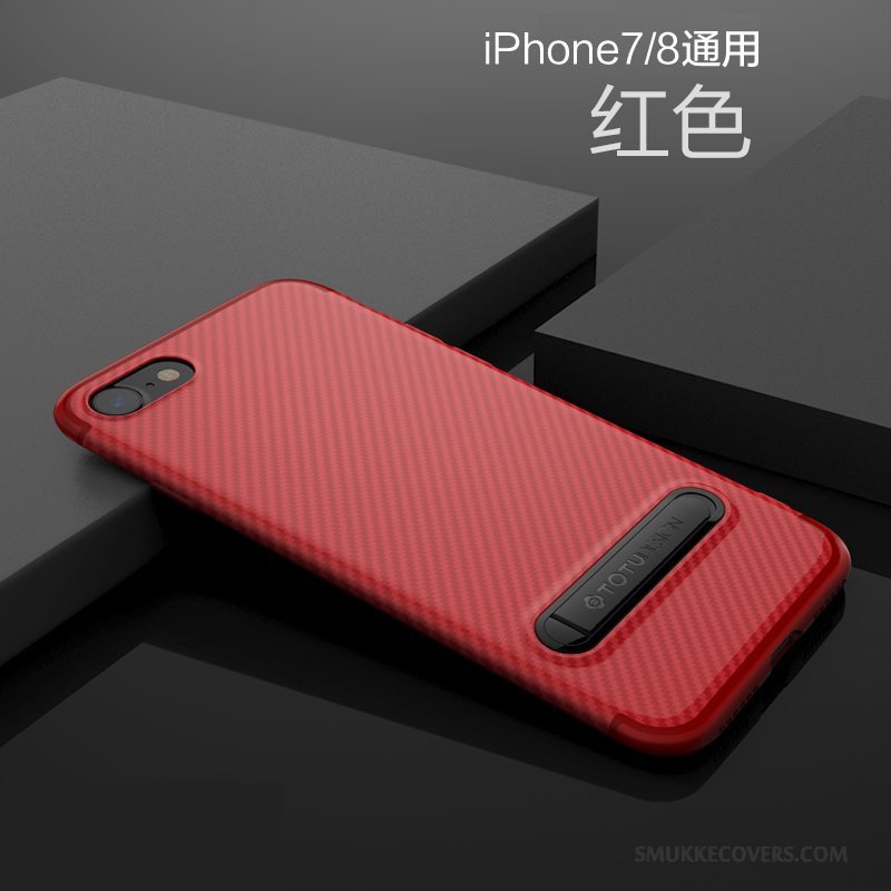 Etui iPhone 7 Tasker Telefontynd, Cover iPhone 7 Silikone Ny Rød