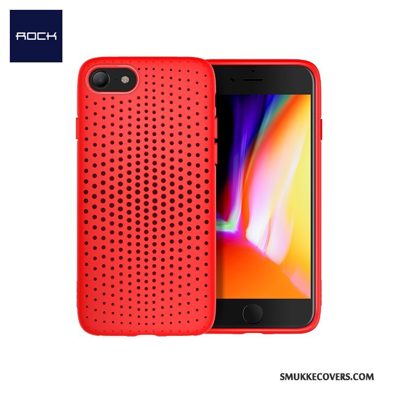 Etui iPhone 7 Tasker Udstrålende Anti-fald, Cover iPhone 7 Silikone Åndbar Rød