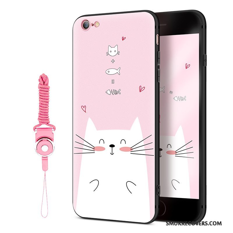 Etui iPhone 8 Plus Beskyttelse Anti-fald Telefon, Cover iPhone 8 Plus Cartoon Lyserød