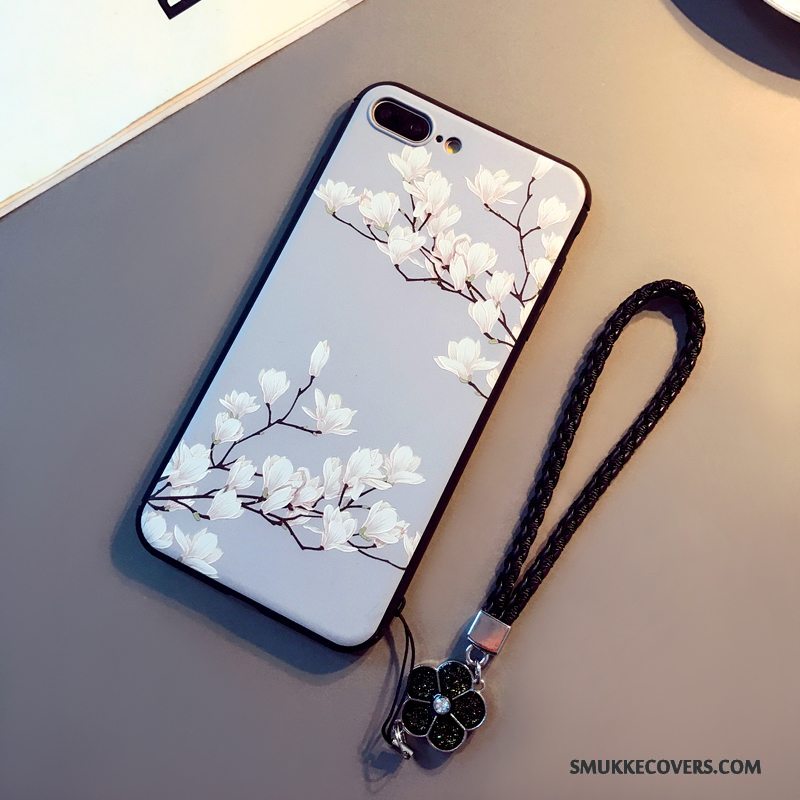 Etui iPhone 8 Plus Blød Anti-fald Telefon, Cover iPhone 8 Plus Tasker Hængende Ornamenter Kunst