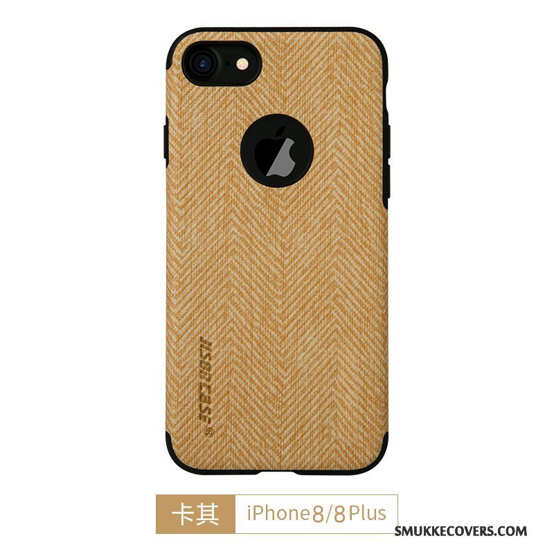 Etui iPhone 8 Plus Silikone Blå Gul, Cover iPhone 8 Plus Beskyttelse Telefonsimple