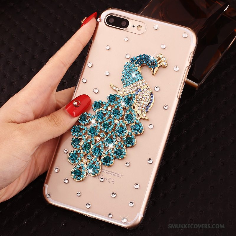 Etui iPhone 8 Plus Strass Ny Blå, Cover iPhone 8 Plus Strass Gennemsigtig Telefon