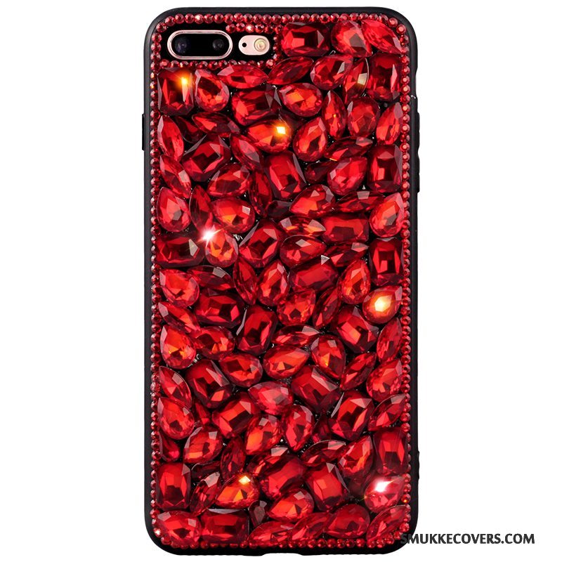 Etui iPhone 8 Plus Strass Telefonrød, Cover iPhone 8 Plus Net Red Elegante