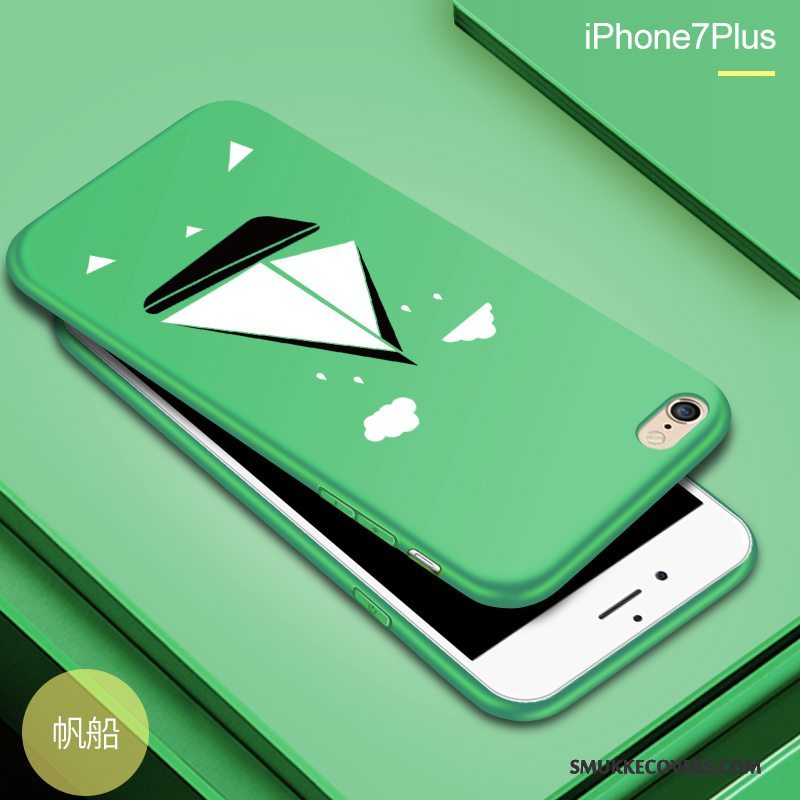 Etui iPhone 8 Plus Tasker Af Personlighed Nubuck, Cover iPhone 8 Plus Silikone Trend Grøn