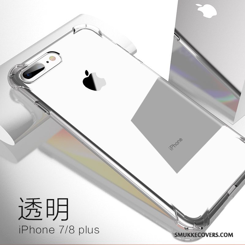 Etui iPhone 8 Plus Tasker Eksplosionsbeskyttelse Anti-fald, Cover iPhone 8 Plus Silikone Gasbag Telefon