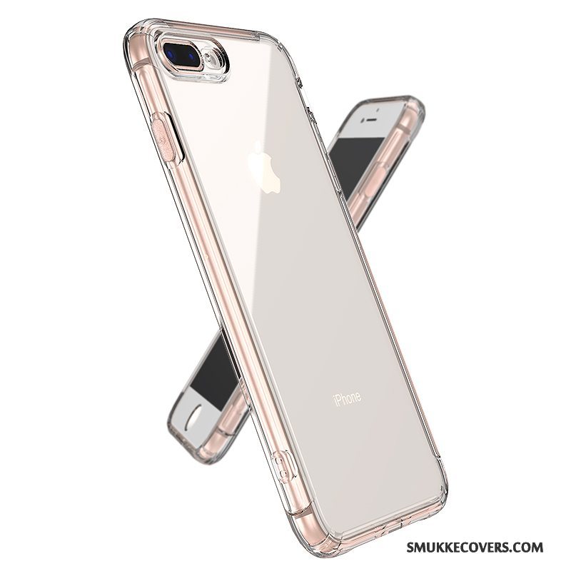 Etui iPhone 8 Plus Tasker Gasbag Gennemsigtig, Cover iPhone 8 Plus Silikone Lyserød Anti-fald