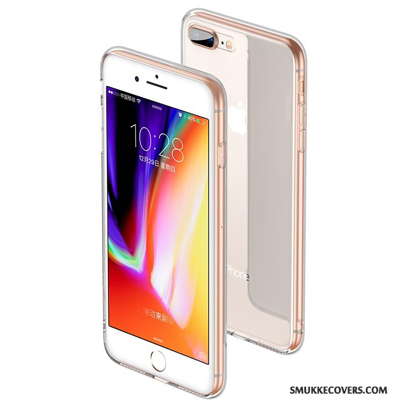 Etui iPhone 8 Plus Tasker Guld Mønster, Cover iPhone 8 Plus Glas Spejl