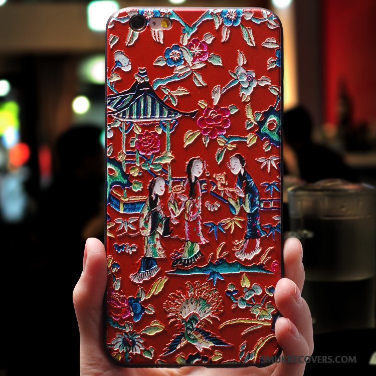 Etui iPhone 8 Silikone Telefonaf Personlighed, Cover iPhone 8 Tasker Kinesisk Stil Anti-fald