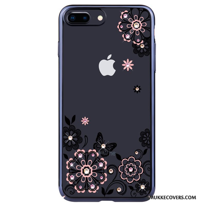 Etui iPhone 8 Strass Lyserød Trend, Cover iPhone 8 Luksus Ny Anti-fald