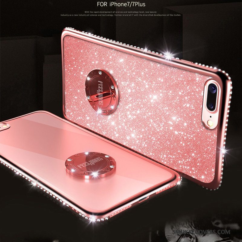 Etui iPhone 8 Strass Rød Net Red, Cover iPhone 8 Trendy Lyserød