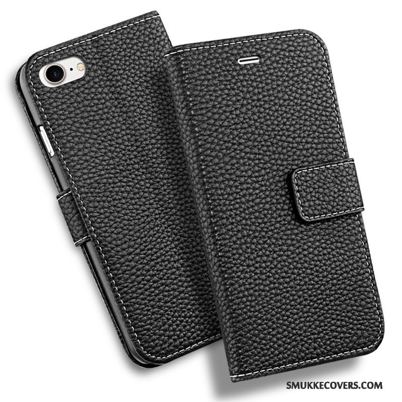 Etui iPhone Se Folio Anti-fald Sort, Cover iPhone Se Læder Telefon