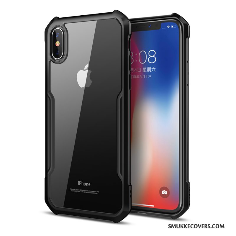 Etui iPhone X Blød Ny Sort, Cover iPhone X Beskyttelse Anti-fald Telefon