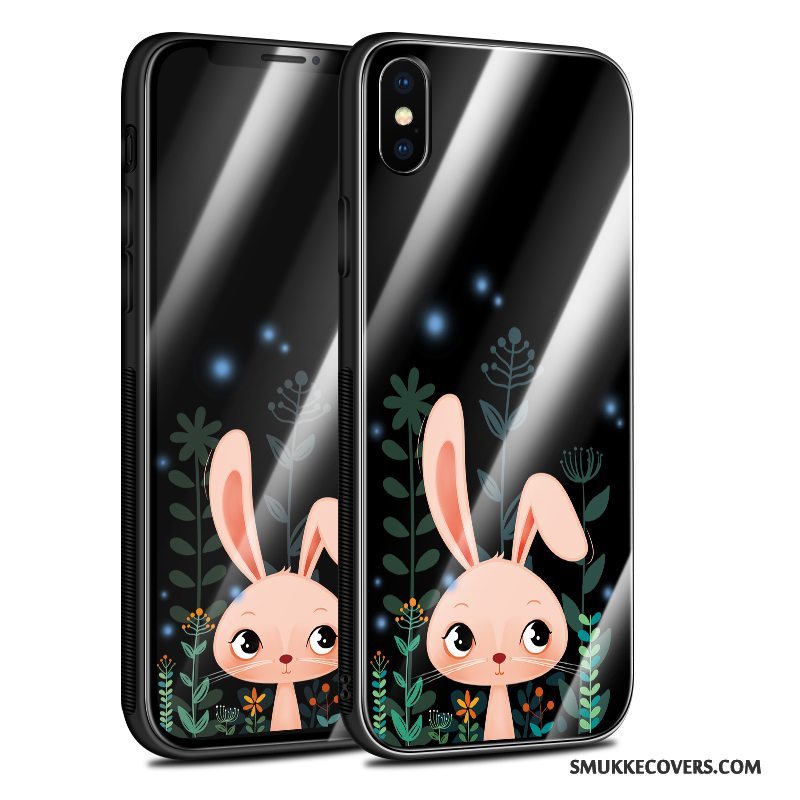 Etui iPhone X Cartoon Sort Anti-fald, Cover iPhone X Tasker Glas Ny