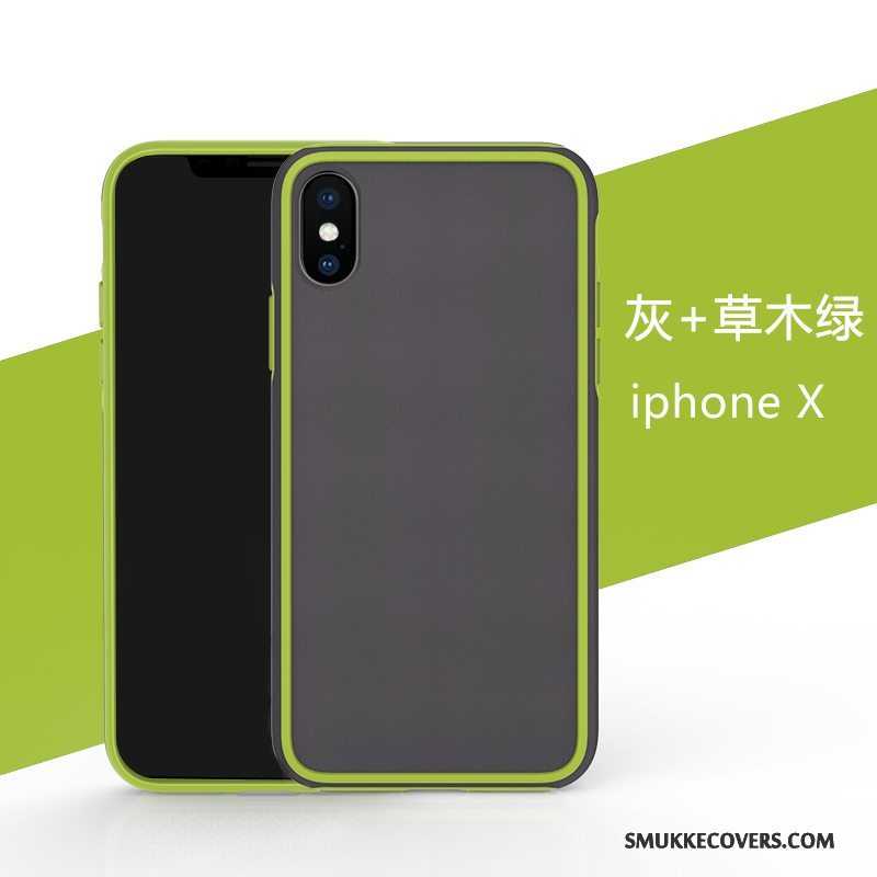 Etui iPhone X Silikone Nubuck Telefon, Cover iPhone X Tasker Af Personlighed Anti-fald