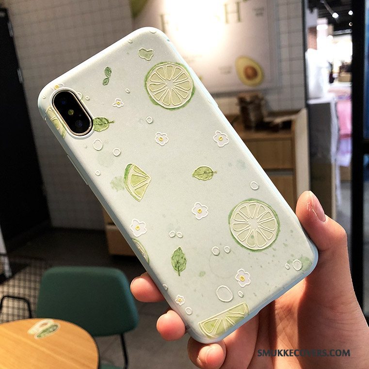 Etui iPhone X Tasker Ny Telefon, Cover iPhone X Relief Trendy Lyse