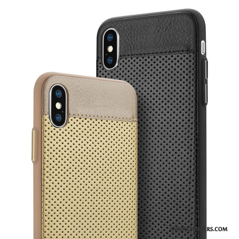 Etui iPhone X Tasker Trend Anti-fald, Cover iPhone X Silikone Gul Telefon