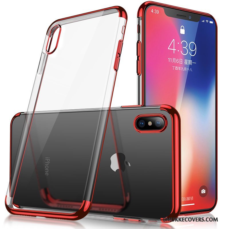 Etui iPhone X Tasker Tynd Gennemsigtig, Cover iPhone X Silikone Trendy Telefon