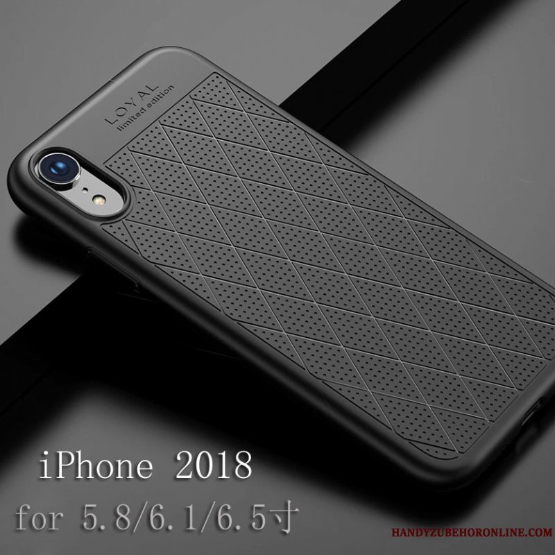 Etui iPhone Xr Tasker Anti-fald Sort, Cover iPhone Xr Blød Telefonny