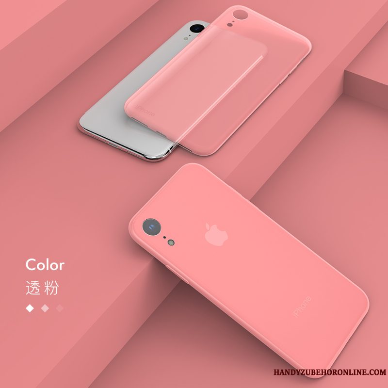 Etui iPhone Xr Tasker Nubuck Solid Farve, Cover iPhone Xr Blød Udstrålende Trend