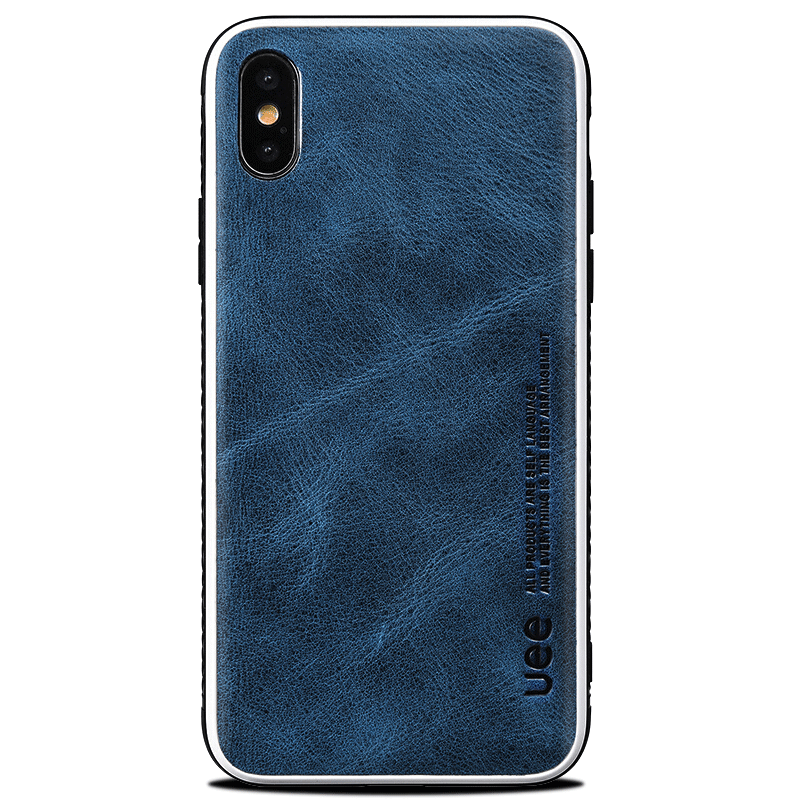 Etui iPhone Xs Blød Blå Simple, Cover iPhone Xs Silikone Ny Af Personlighed