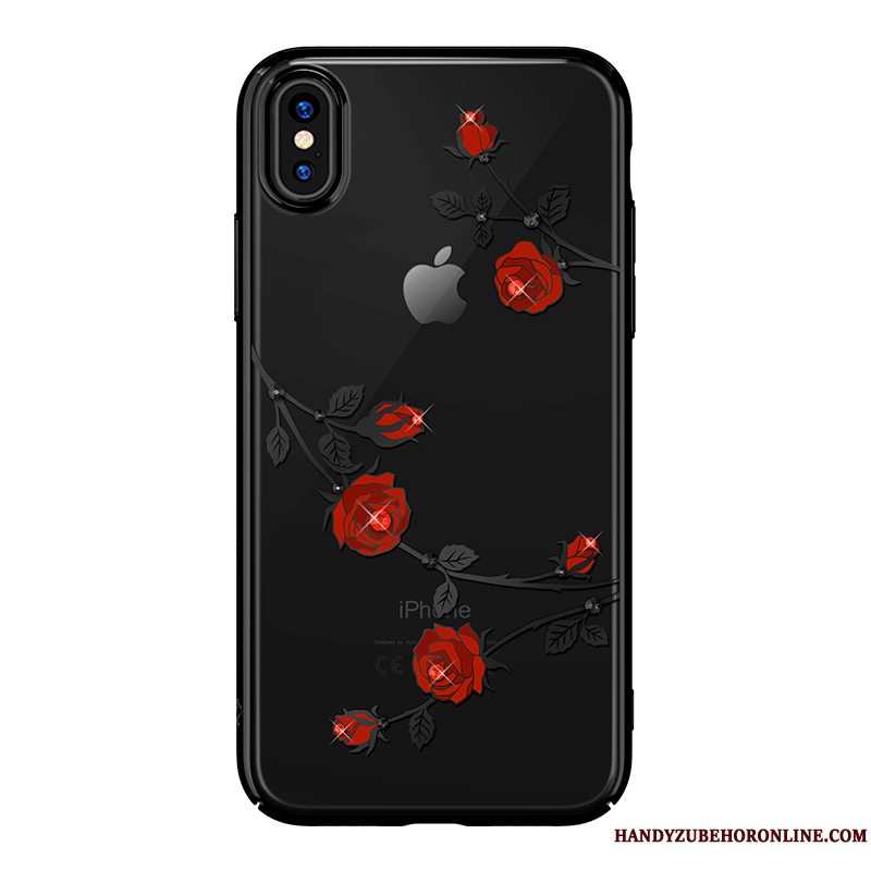 Etui iPhone Xs Luksus Telefonanti-fald, Cover iPhone Xs Beskyttelse Ny Gennemsigtig