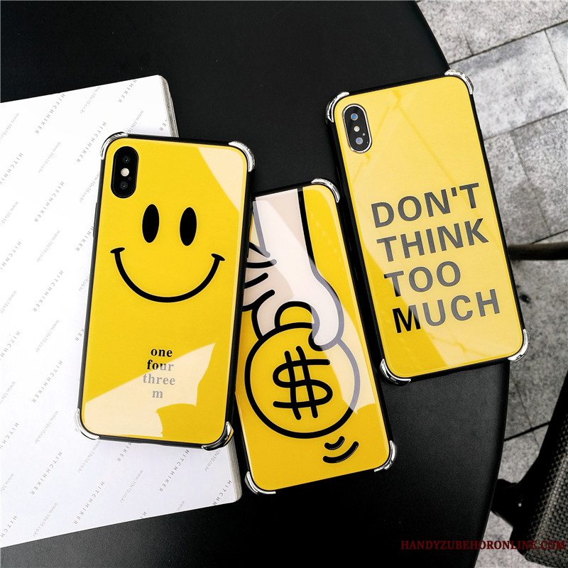 Etui iPhone Xs Max Beskyttelse Glas Anti-fald, Cover iPhone Xs Max Telefongul