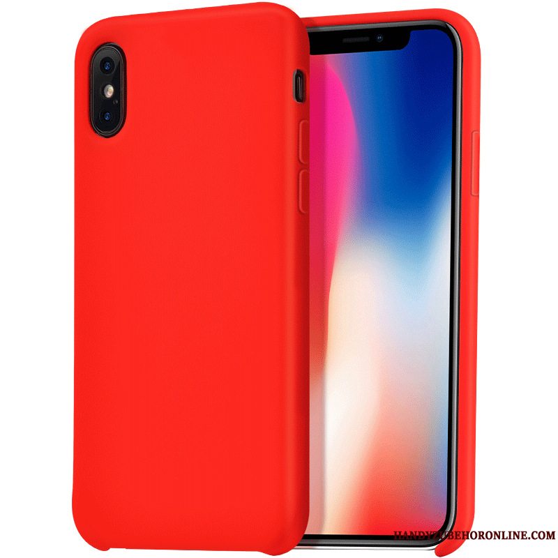 Etui iPhone Xs Max Telefonrød, Cover iPhone Xs Max Bagdæksel