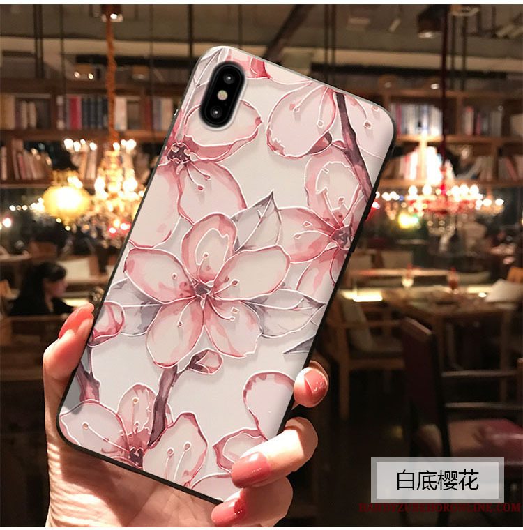 Etui iPhone Xs Tasker Telefonanti-fald, Cover iPhone Xs Relief Lille Sektion Kunst