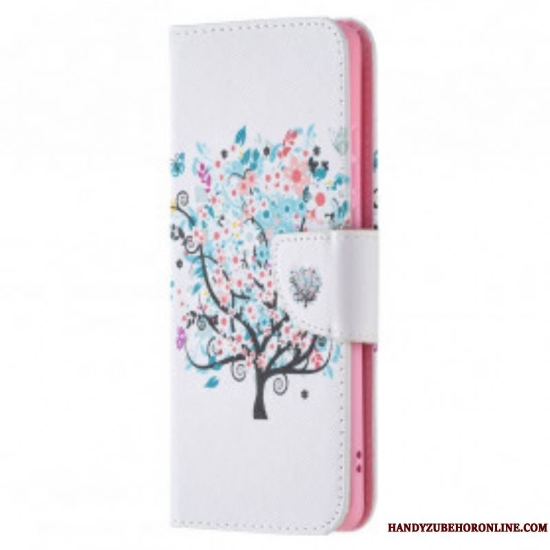 Flip Cover Huawei P50 Pro Blomstret Træ
