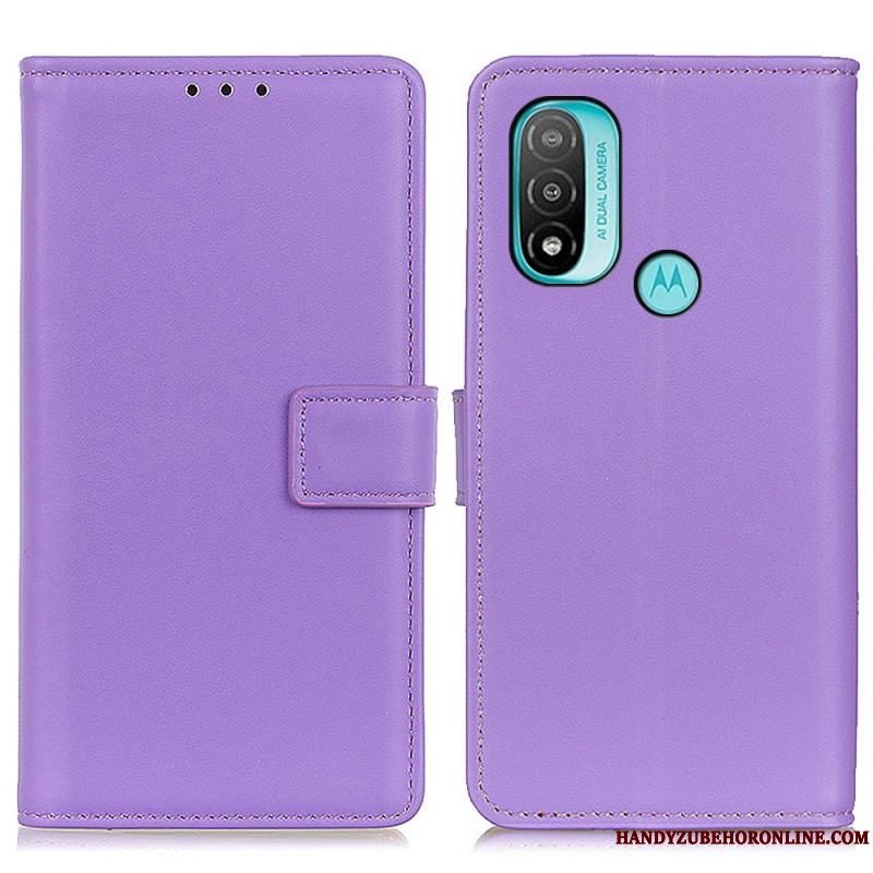 Flip Cover Moto E40 / E30 / E20 Almindeligt Imiteret Læder